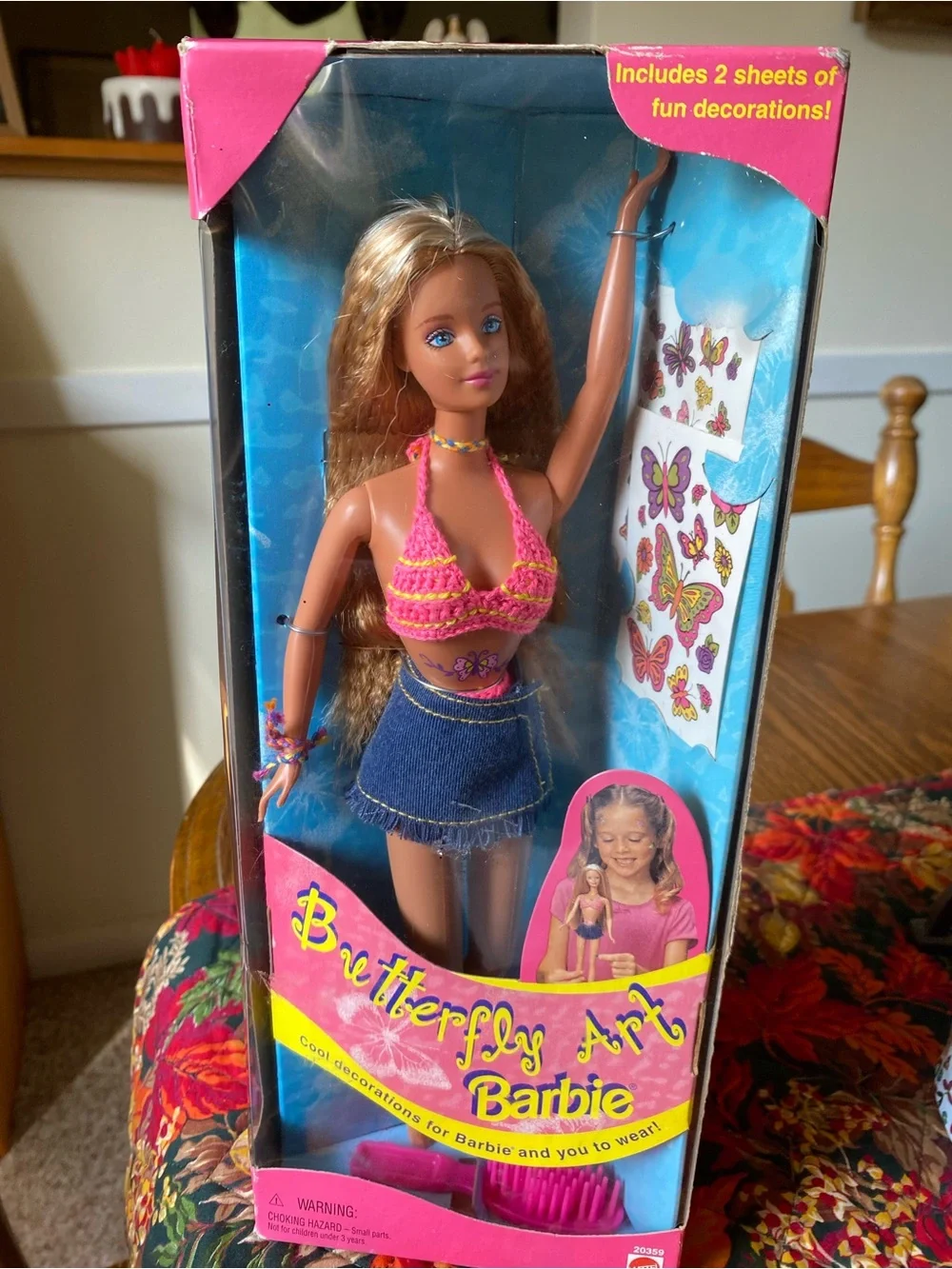 Vintage 1998 Butterfly Art Barbie Doll, Mattel